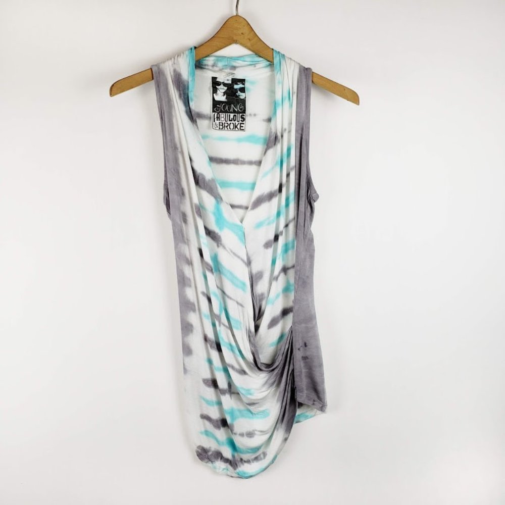 Young Fabulous & Broke tie dye crossover top S
